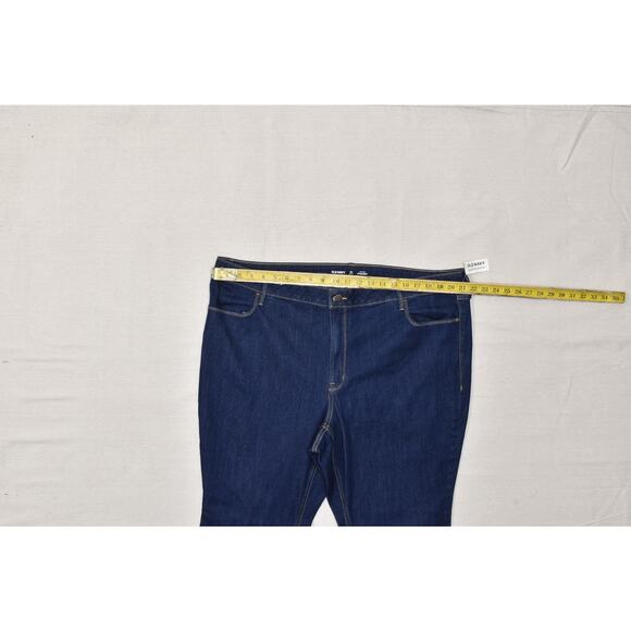 Old Navy Women's Blue Straight Ankle Jeans Plus Size 24 Short Cotton Zip - Picture 3 of 8